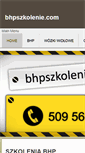 Mobile Screenshot of bhpszkolenie.com